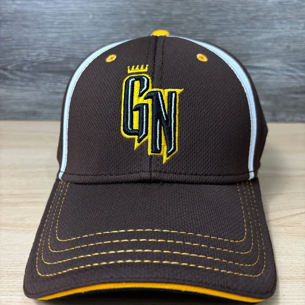 GN Hat Cap Fitted One Size Brown Baseball Cap Crown Performance‎ NWT